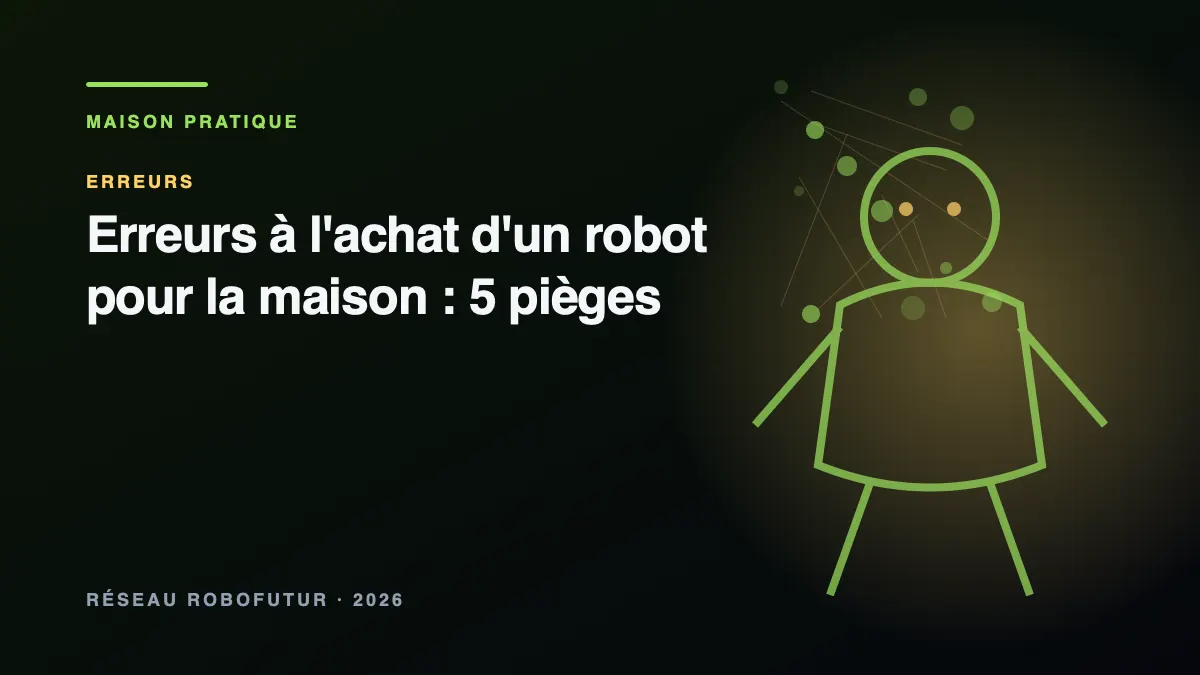 Visuel principal du dossier « Erreurs à l'achat d'un robot pour la maison : 5 pièges »