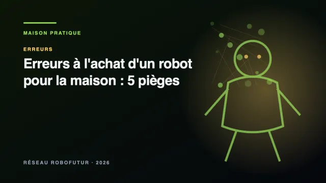 Visuel du guide « Erreurs à l'achat d'un robot pour la maison : 5 pièges »