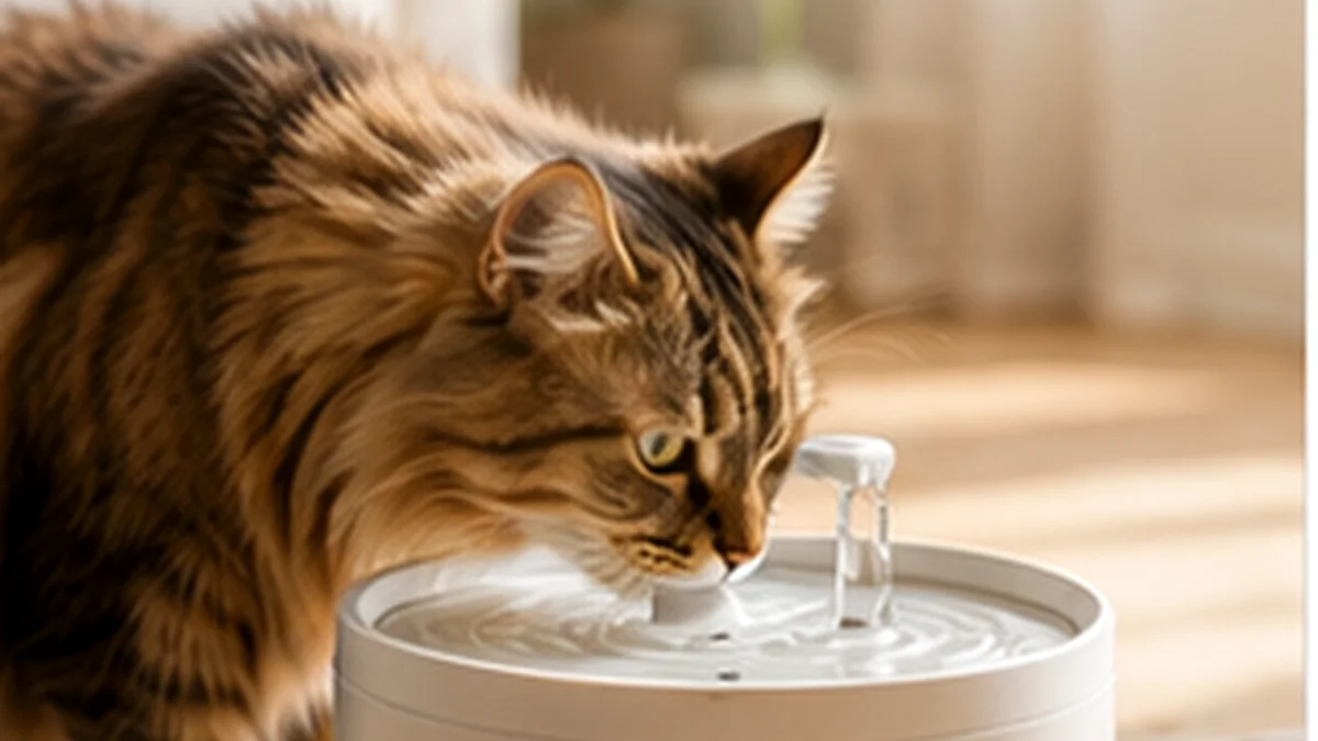 Visuel principal du dossier « Fontaine à eau pour chat : bien choisir, et prévoir les filtres »