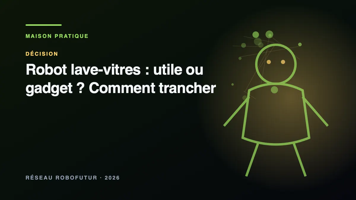 Visuel principal du dossier « Robot lave-vitres : utile ou gadget ? Comment trancher »