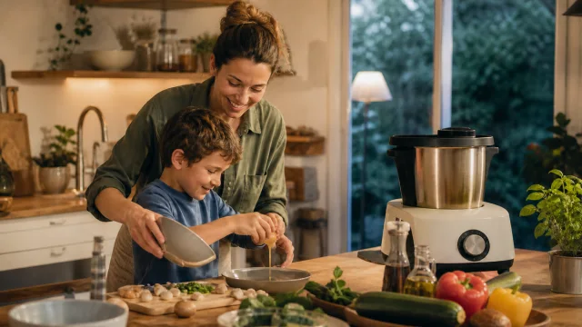 Robot cuiseur générique dans une cuisine familiale